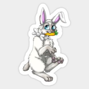 Bobtail BunnyCat: Fawn Point (White) Sticker